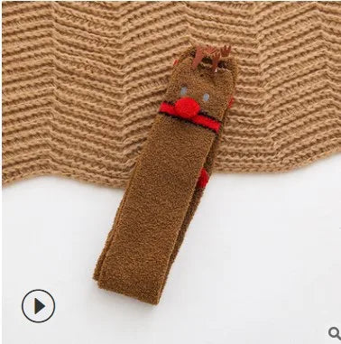 Japanische Mori-Mädchen-Tier-Kniestrümpfe, gestreift, niedlich, Kompression, Herbst/Winter, warm, kuschelig, lange Oberschenkelstrümpfe