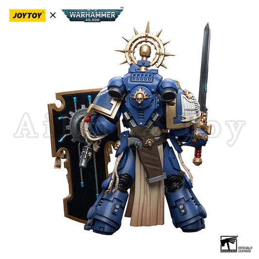 JOYTOY 1/18 Actionfigur 40K Primaris Captain mit Reliktschild und Energieschwert, Anime-Militärmodell