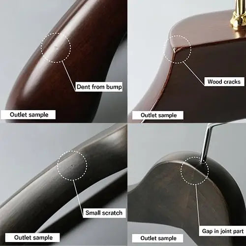 Luxuriöse Kleiderbügel aus Holz für Anzüge, Mäntel, Jacken, Oberbekleidung und Hemden mit breiten Schultern, 360° drehbaren Haken und rutschfester Stange