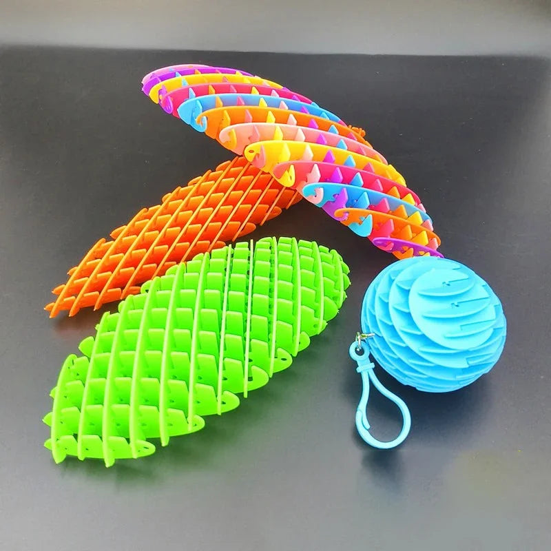 Scalable 3D Deformed Worm Elastic Net Tiktok New Strange Puzzle Vent Decompression Artifact Pop It Toy Bouncy Ball