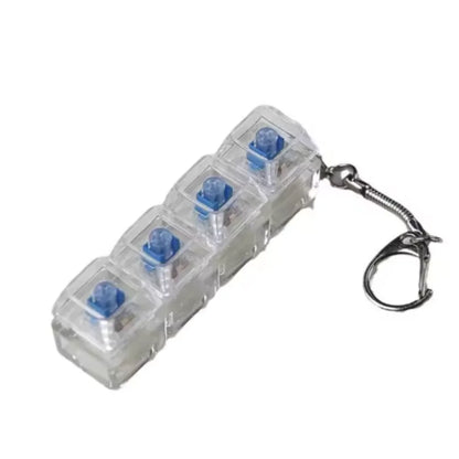 New 3/4/9 Keys Finger Keyboard Keycap Key Button Fidget Keychain Pass The Time Stress Relief Clicker Toy Adult