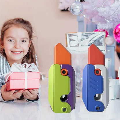 3D Printing Gravity Knife Toy Cub Jumping Small Radish Knife Fidget Toys Decompression Push Card Small Carrot Knife