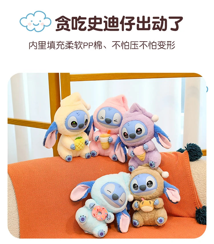 New Stitch Eat Some Thing Before Sleep Series Vinyl Blind Box Bag plush Pendant Cute Doll Mystery Box Toy Adult Birthday Gift