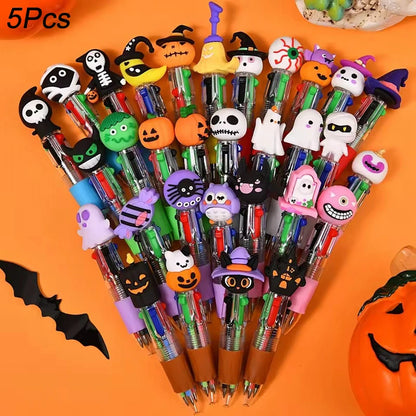 5-30Pcs Halloween Themed Ballpoint Pen Bulk for Kids Halloween Party Favors Gift School Prize Goodie Bag Stuffers Four-color