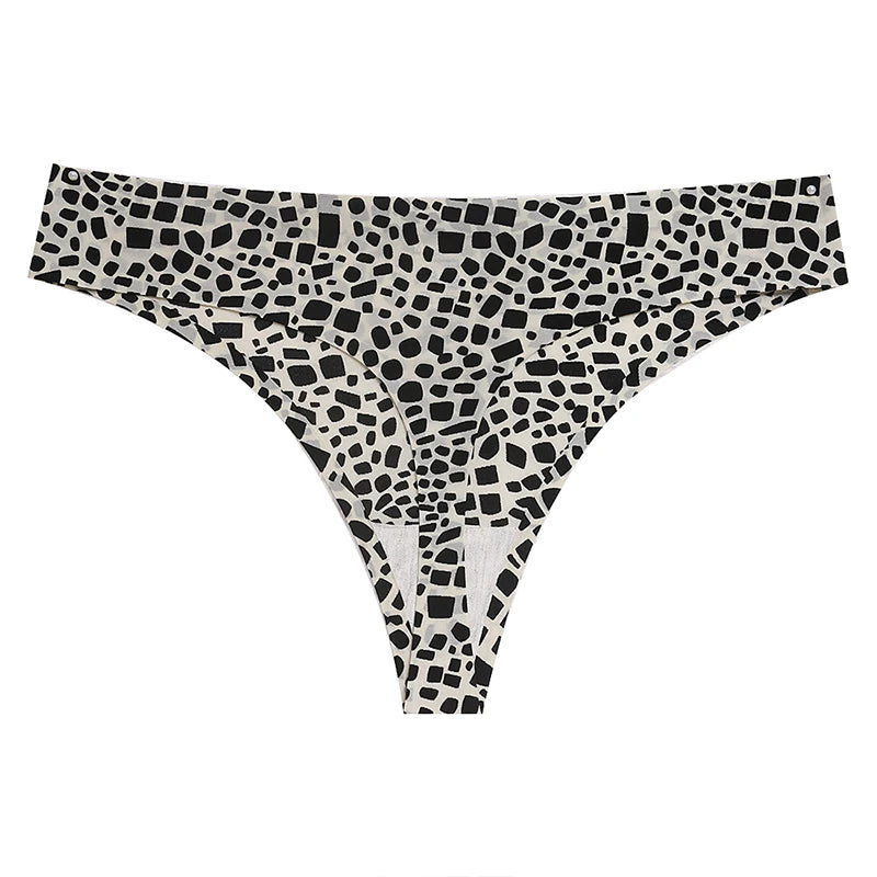 Giczi 3PCS/Set Women's Panties Fashion Leopard Thongs Woman Seamless Underwear Sexy Lingerie Breathable Cozy G-String Hot T-Back