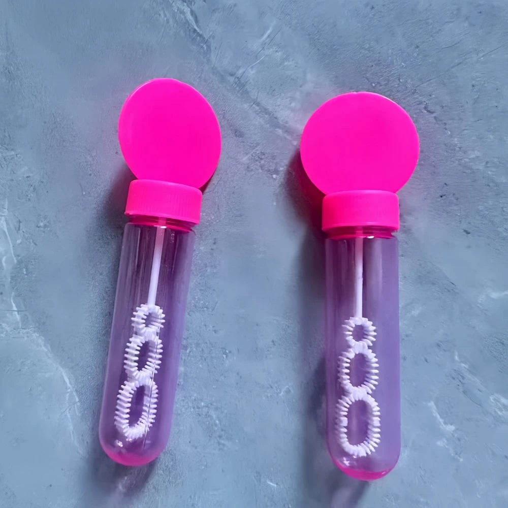 6/12/18Pcs 4.3x14cm Soap-free Liquid Bubble Tube Birthday Celebration Wedding Party Halloween Christmas Carnival Gift Decoration