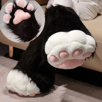 Cute 2D Cat Claw Plush Fursuit Kawaii Furry Cosplay Cat Claw Gloves Wings Cat Shoes Furry Boots Anime Party Cosplay Costume