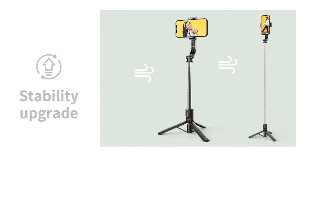 Wireless Selfie Stick for Smartphone, 44 Inch Tripod with Bluetooth Remote, Portables Foldable Stand for Vlog Shooting Record