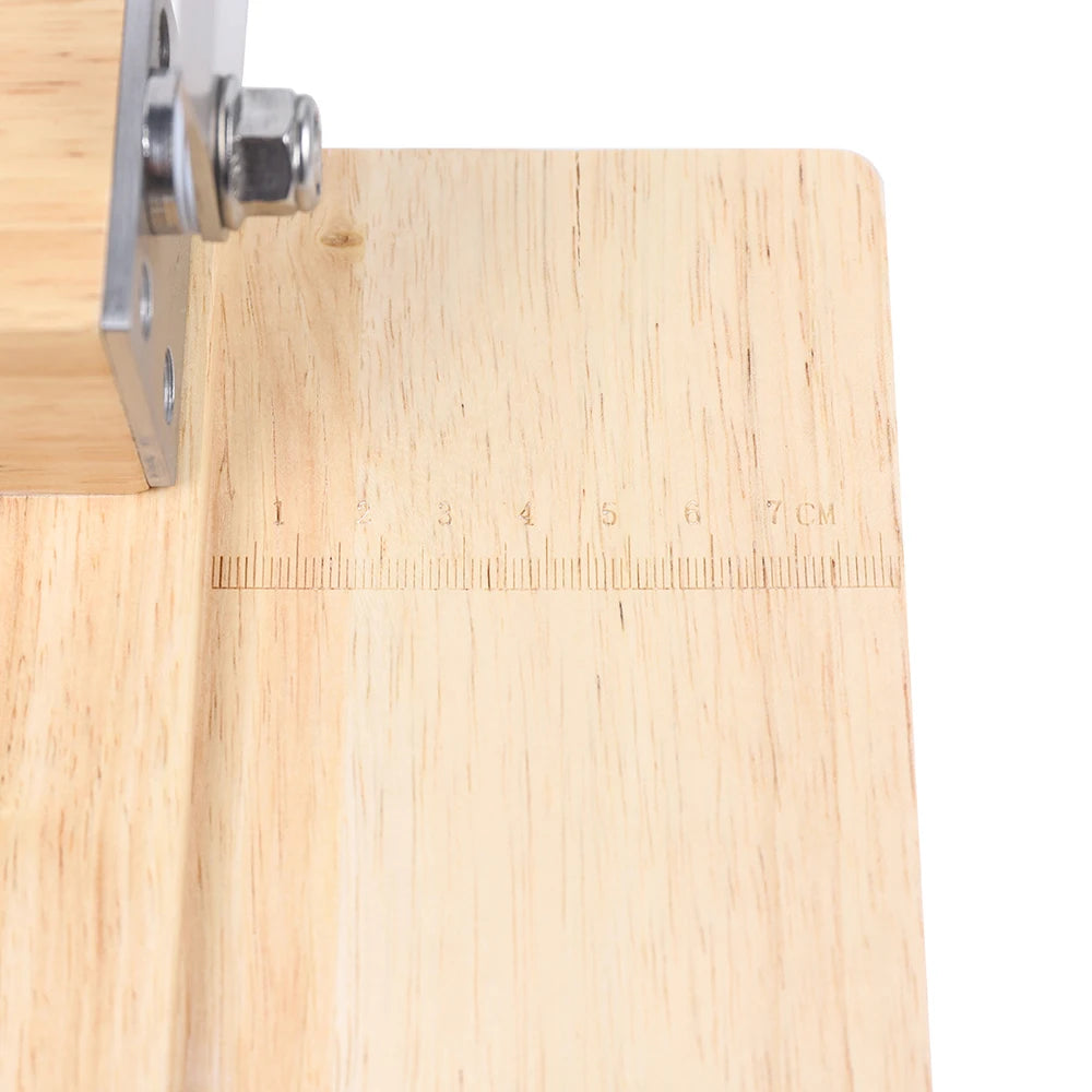 Biltong Cutter Biltong & Jerky Slicer + Oak Cutting Board Household Wooden Seat Guillotine