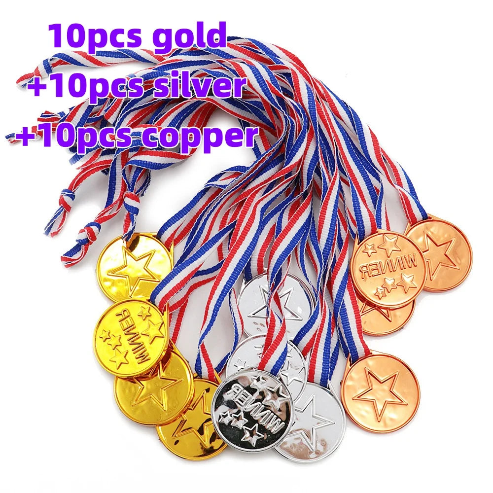 30pcs Plastic Gold Award Children's Birthday Party Sports Game Award Toy Football Party Pinata Filler Children's Party Gift