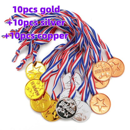 30pcs Plastic Gold Award Children's Birthday Party Sports Game Award Toy Football Party Pinata Filler Children's Party Gift