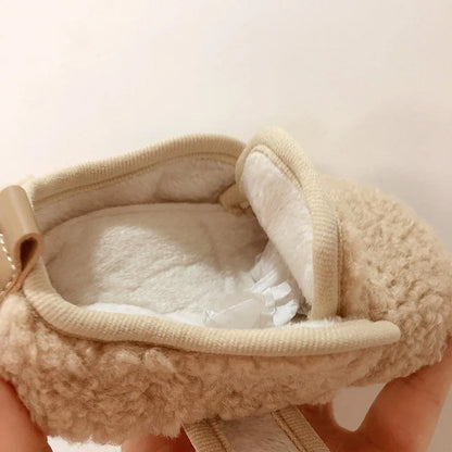New Walkers Spring Fashion Anti Slip Baby Girl Shoes Flat Soft Lightweight Baby Shoe Versatile Warm Classic Fur Shoe 유아 겨울신발