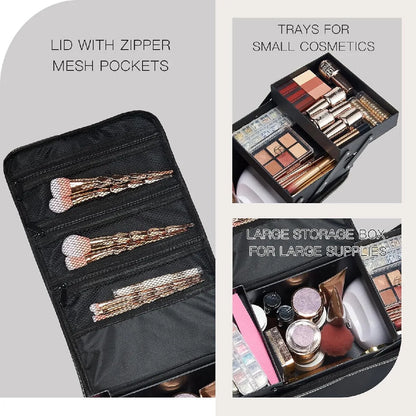 Makeup Case Portable Travel Cosmetics Make Up Storage Organizer Box Oxford clothJewelry Nail Beauty Vanity Suitcase for Women
