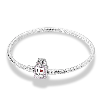 925 Sterling Silver Charm Bracelet - Leaf, Clover, Butterfly & Heart Design | 17-20cm Adjustable