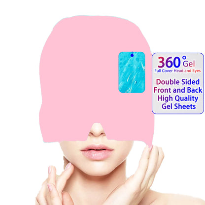 Gel Hot Cold Therapy Headache Migraine Relief Cap For Chemo,Sinus,Neck Wearable Therapy Wrap Stress Pressure Pain Relief Massage