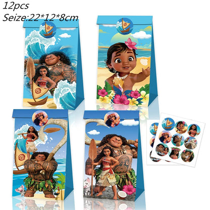 Disney Moana Birthday Party Decorations Supplie Moana Celebration Party Balloons Disposable Tableware Cup Plate Baby Shower Toys