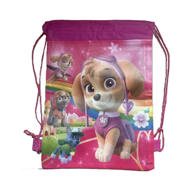 Paw Patrol Gift Bag Backpack Boys Birthday Party Gift Shopping Bag Drawstring Backpack Festival Christmas Party Supplies