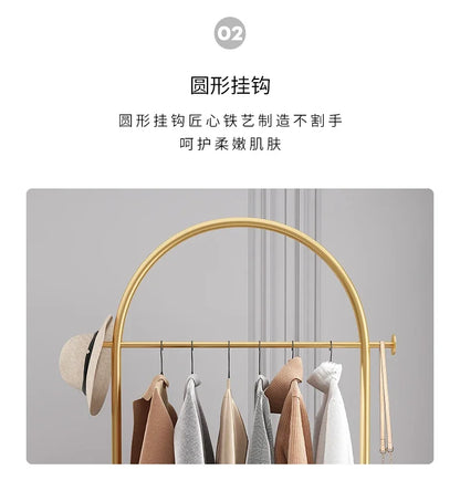 Hanger Floor Bedroom and Household Clothes Rack Simple Indoor Hanging Clothes Rack Multi-Functional Living Room Simple Coat Rack