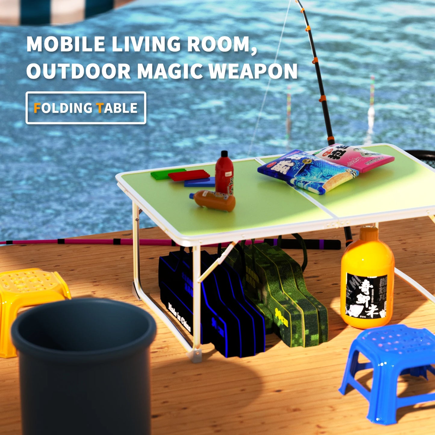 Folding Table Desk Indoor Table Bed Sofa Tray Lap Standing Desk Stand Reading Holder Outdoor Table for Picnic Camping BBQ Party