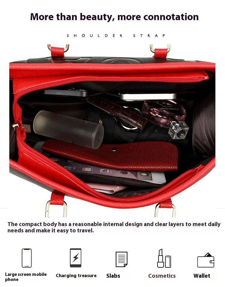 The New Fashion Women's Bag All Match High-Grade Sense Bag Women's Large Capacity Briefcase Women's Single Shoulder Tote Bag