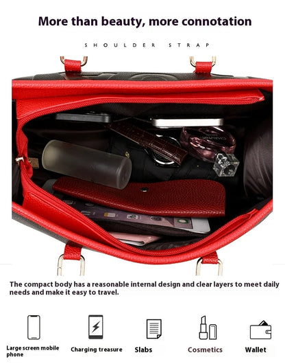 The New Fashion Women's Bag All Match High-Grade Sense Bag Women's Large Capacity Briefcase Women's Single Shoulder Tote Bag