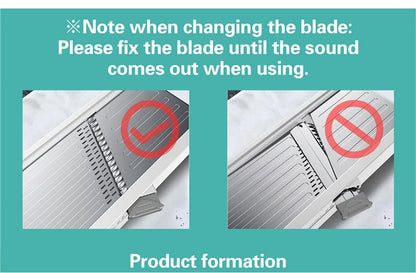 LMETJMA Ultra Sharp Mandoline Slicer Upgraded Vegetable Slicer Kitchen Adjustable Thickness Food Cutter Slicer Dicer KC0450