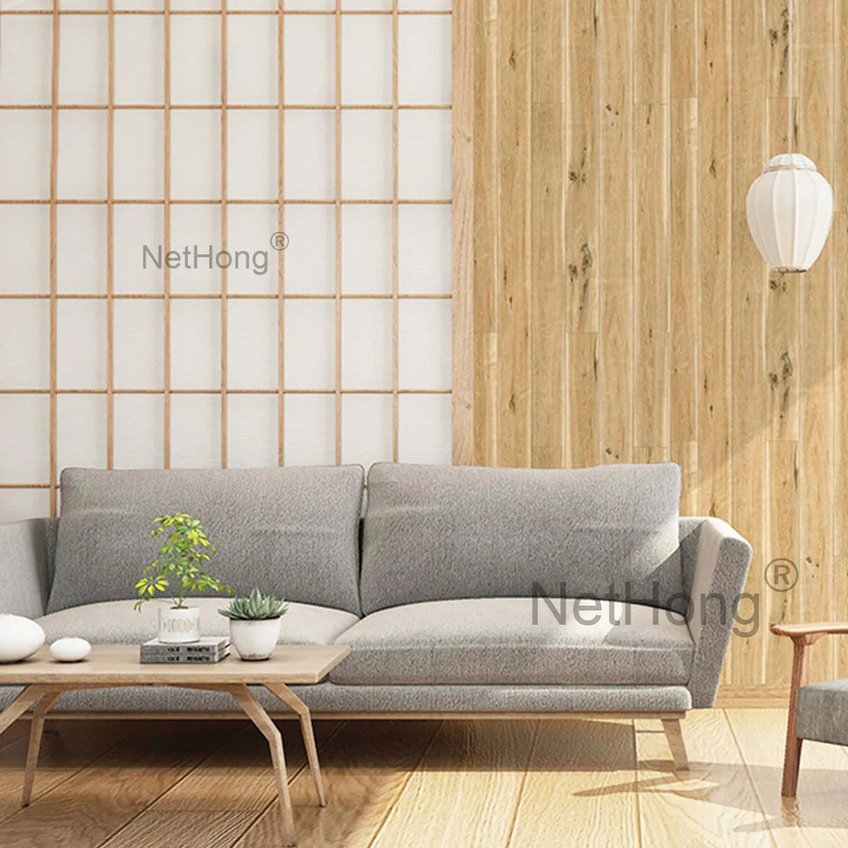 6M 3D Dark Yellow Boards Effect Wallpaper Vinyl Self Adhesive Wall Stickers