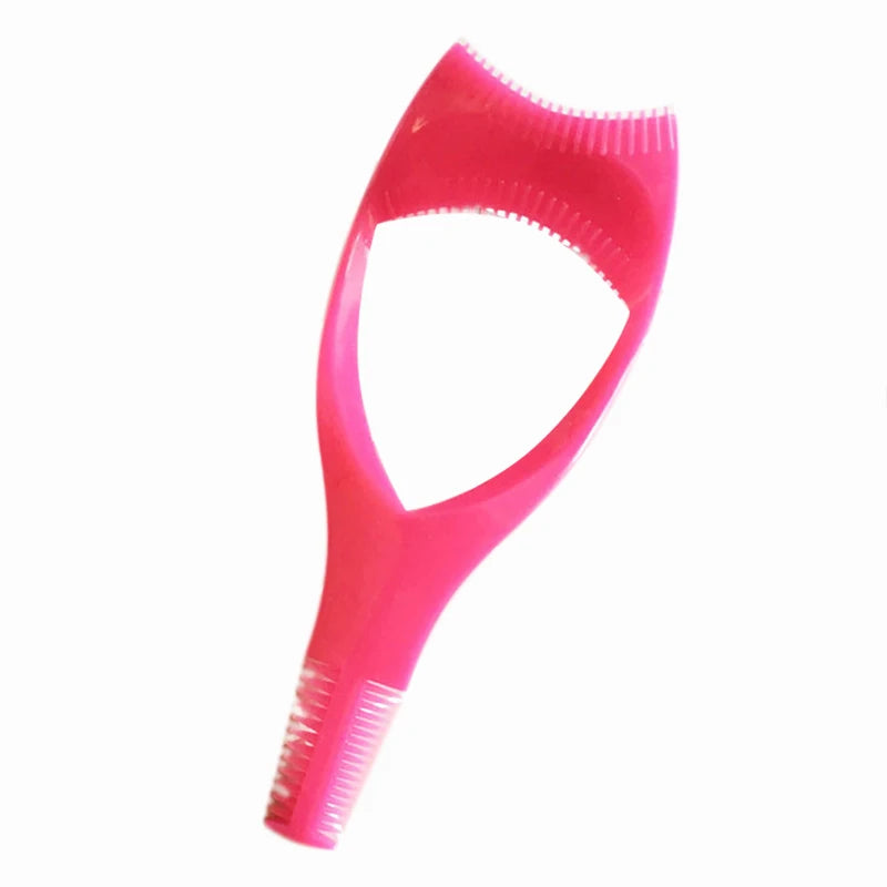 Handy Eyelash Aid Clip Pink Eye Makeup Aid Tool Y Shape Silicone Mascara Applicator Shield Multifunctional Silicone Eyeliner Mak