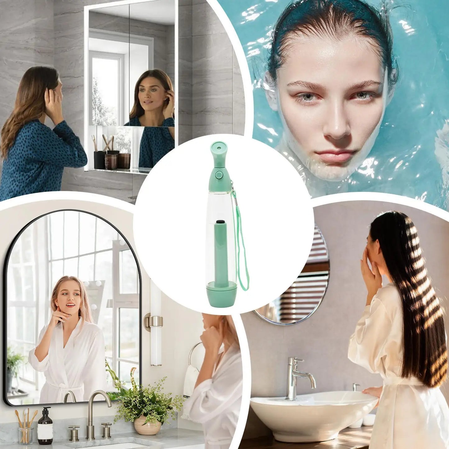 Summer Cooling Spray Bottle Pump Mister Women Face Moisturizing Mist Sprayer Manual Steamer Hydrating Atomizing Nebulizer Cooler