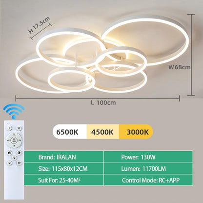 Modern LED Ceiling Chandelier Lighting For Home Living Study Room Bedroom Dimmable Ceiling lamp Indoor Lighting decoration Lamps