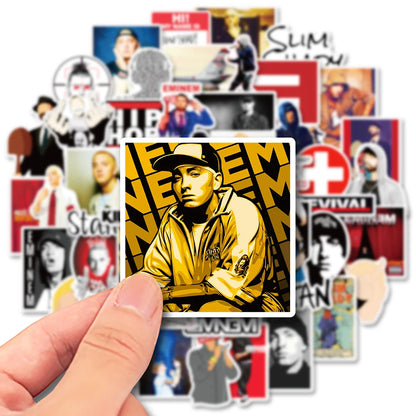 10/30/50PCS Hot Eminem Rapper Stickers Hip Hop Car Motorcycle Travel Luggage Phone Guitar Laptop Graffiti Sticker Cool Decals