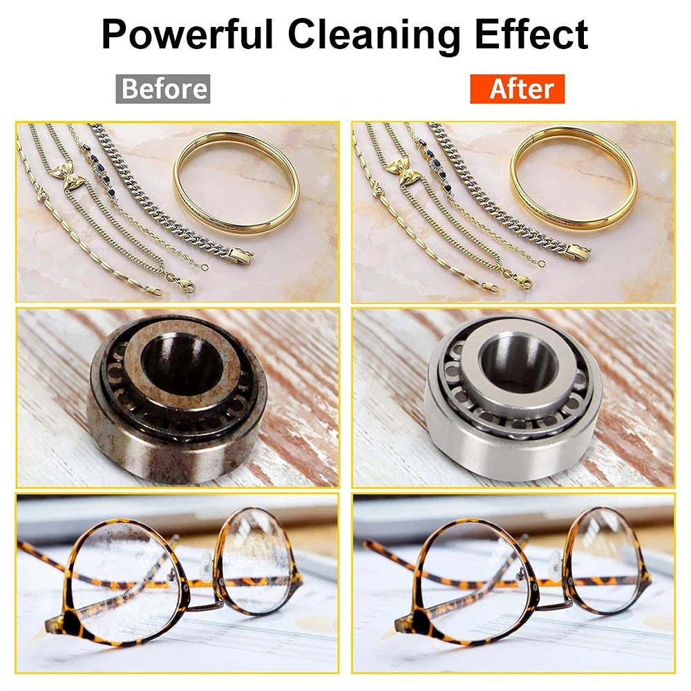 Ultrasonic Cleaner Ultrasound Glasses Cleaning Machine 40KHZ High Frequency Ultrasonic Bath for Glasses Jewelry Washing Machine