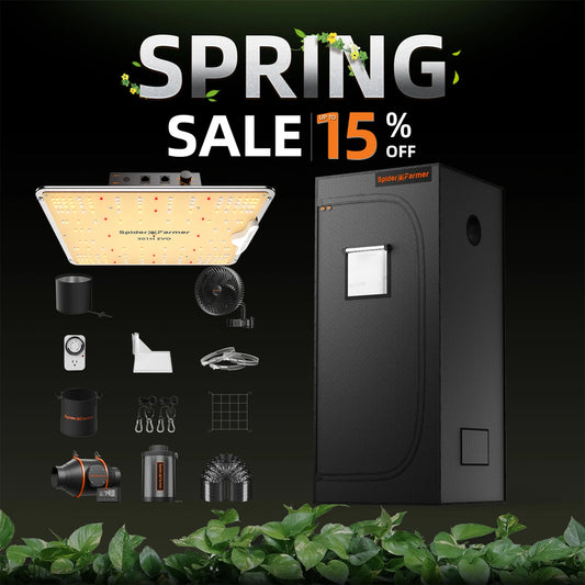 Spider Farmer SF1000 LED Grow Light+70x70x160CM Grow Tent Kits with Intelligent Carbon Filter For Indoor Plants Hydroponics