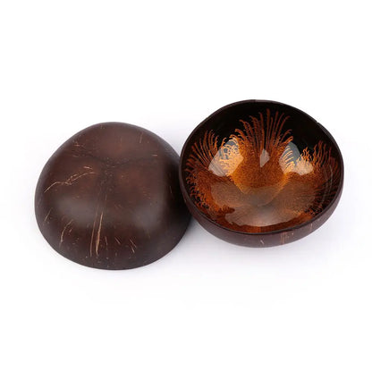 Natural Coconut Shell Bowl Dishes Handmade Kitchen Key Candy Nut Storage Bowl Paint Mosaic Craft Home Decor