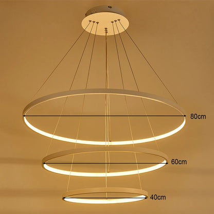 KOMORE Modern Tiered LED Ceiling Hanging Pendant Light Ceiling Lighting for Kitchen Dinning Table Hallway Entryway