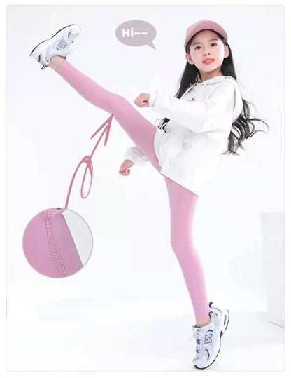Girls Autumn Leggings - Solid Color Kids Tights & Sweatpants (2-6Y)
