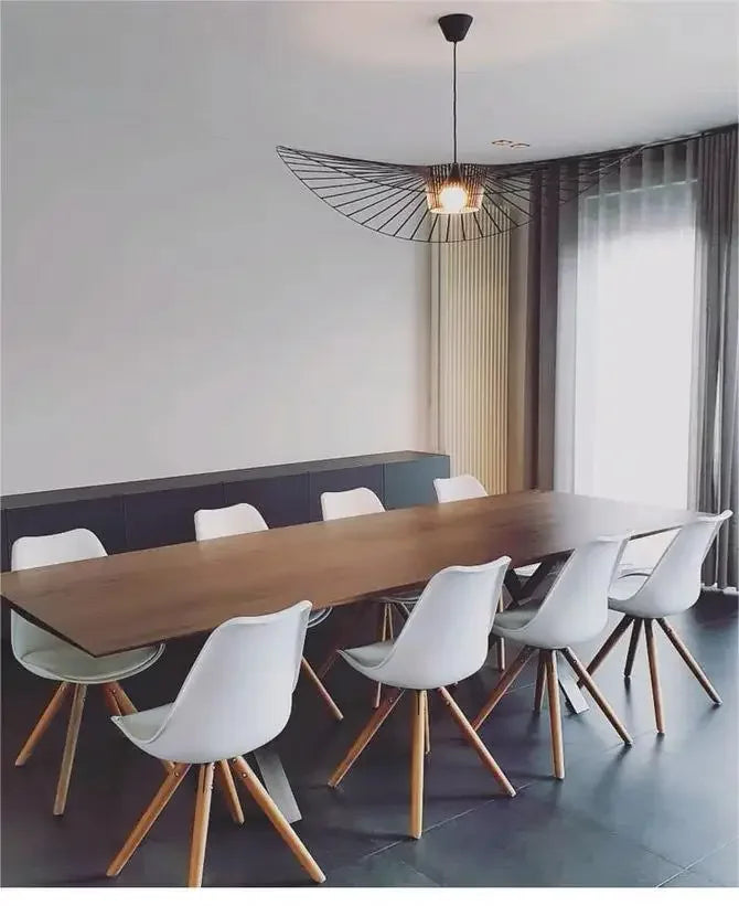 Italian Cross-border Nordic Straw Hat Lamp Fabric Restaurant Art Living Bedroom Designer Internet Celebrity Modern Simple Lamps