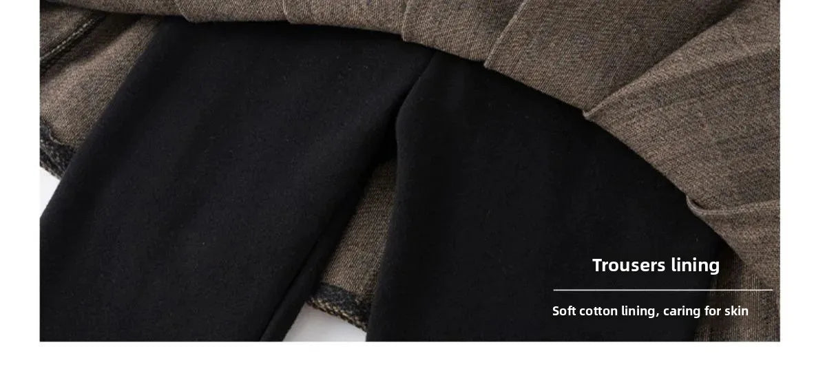 Girls Fleece Skort - Thickened Winter Leggings with Poodle Skirt | Warm Autumn & Winter Bottoms