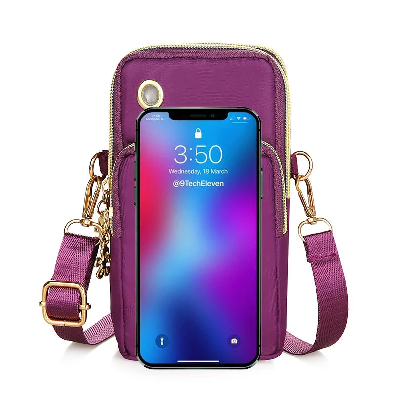 Women's Crossbody Phone Bag - Mini Shoulder Purse with Neck Strap for Running & Travel