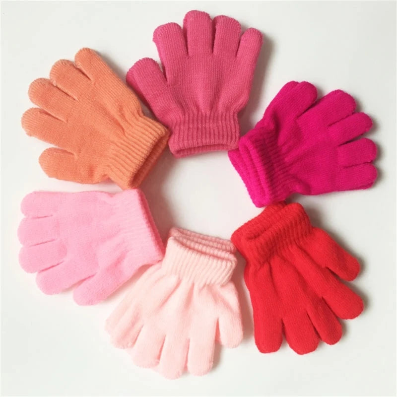 Premium Toddler Winter Gloves - Plush Lined Knitted Mittens for Kids Ages 2-6 Years
