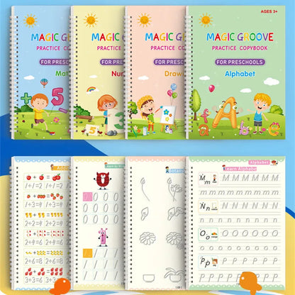 Magic Copybook Drawing Toys for Kids Montessori Reusable Pen Control Training Writing Sticker Learning Educational Toy Children