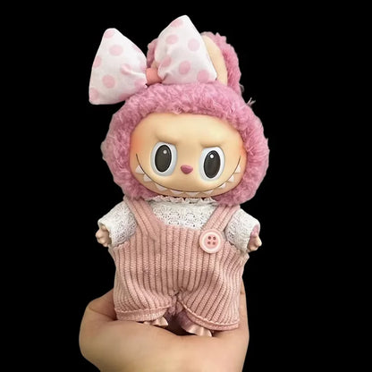 New style for Labubu 17cm doll clothes DIY accessories hat pants decoration set collection birthday gift cute children's toys
