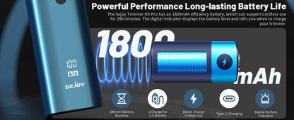 Sejoy Beard Trimmer for Men Cordless Nose Hair Trimmer Waterproof Hair Clippers and Trimmers Set Electric Razor