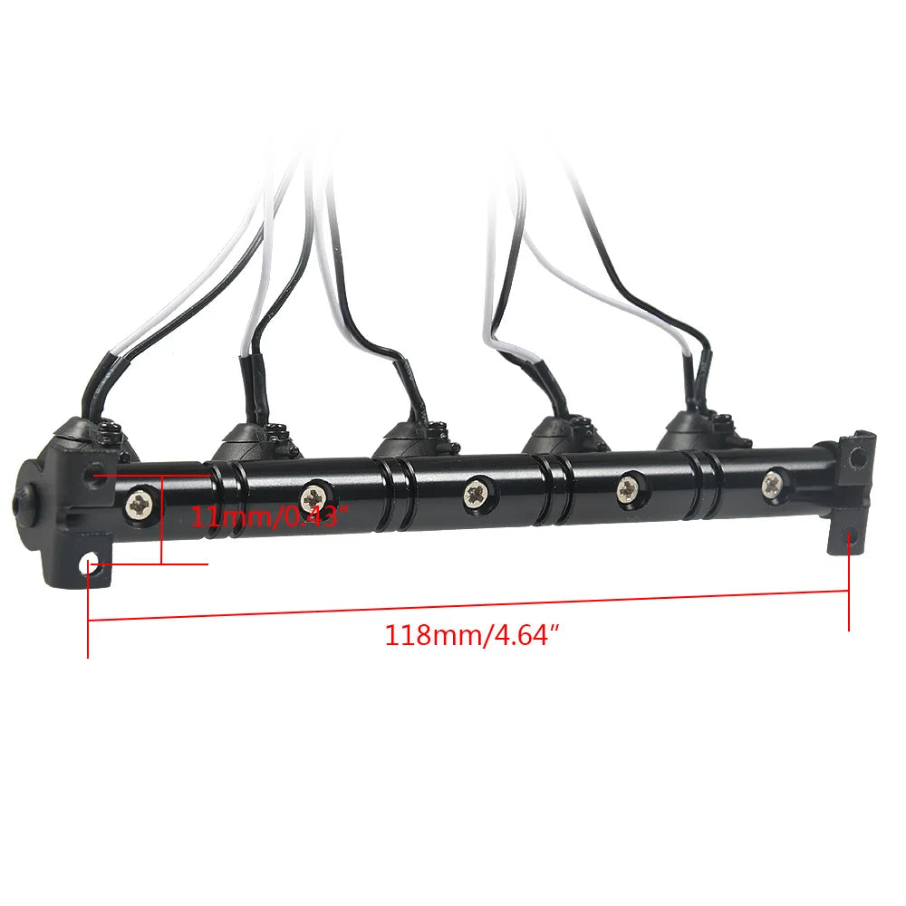 MIBIDAO 2/4LED RC Car Roof Light Round Lamp Spotlight For 1/10 Axial SCX10 II 90046 TRX4 Tamiya CC01 D90 D110