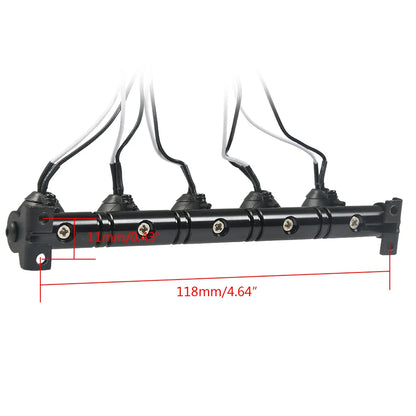 MIBIDAO 2/4LED RC Car Roof Light Round Lamp Spotlight For 1/10 Axial SCX10 II 90046 TRX4 Tamiya CC01 D90 D110