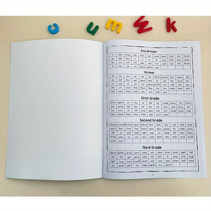 220 Sight Words Learning Workbook with Answer Key Educational Handwriting Sight Words Search Games for Age 3+ School Supplies