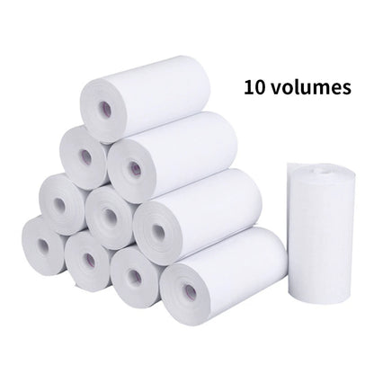 10Rolls 57x25 MM Thermal Paper White Children Camera Instant Print Kids Camera Printing Paper Replacement Accessories Parts