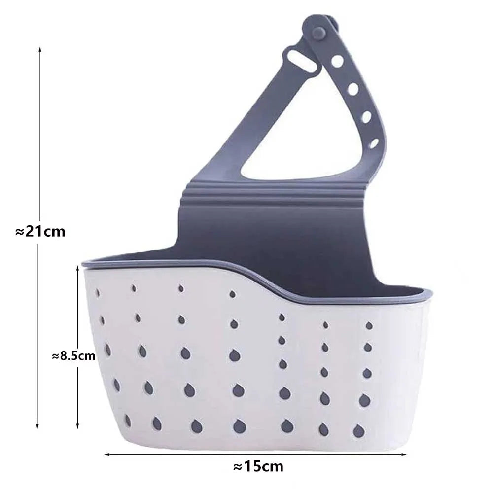 Home Storage Drain Basket Kitchen Sink Holder Adjustable Soap Sponge Shlf Hanging Drain Basket Bag Kitchen Accessories
