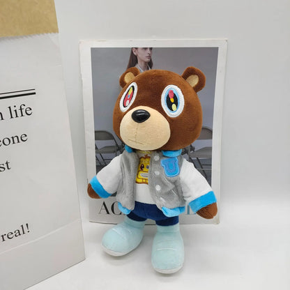 26cm Kawaii Kanye Dropout Bear Teddy Bear Plush Toys Kanye West Graduation Soft Stuffed Home Room Decor Birthday Gift