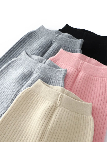 Premium 100% Merino Wool Thermal Leggings for Kids - Warm Winter Base Layer Pants for Boys & Girls